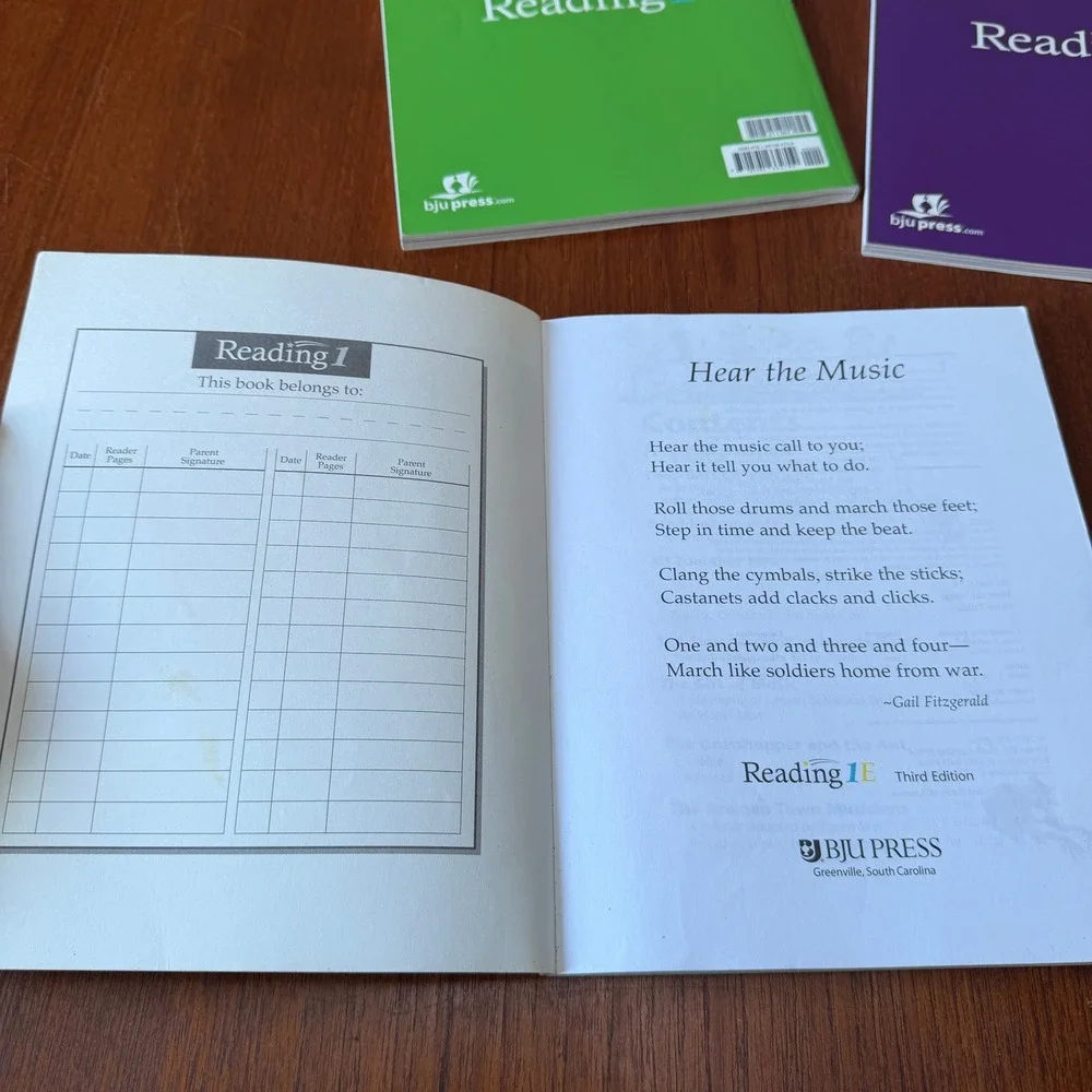 Lot of 6 BJU Press Reading Set 1A-1F Student Readers Homeschool Christian